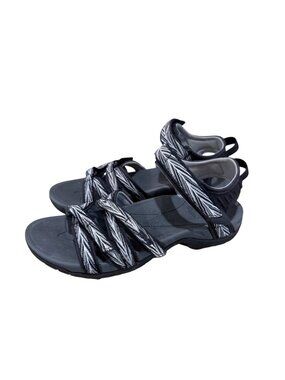 TEVA TIRRA PALMS BLACK HIKING STRAPPY SPORT WOMEN'S SANDALS SIZE 8 Waterproof